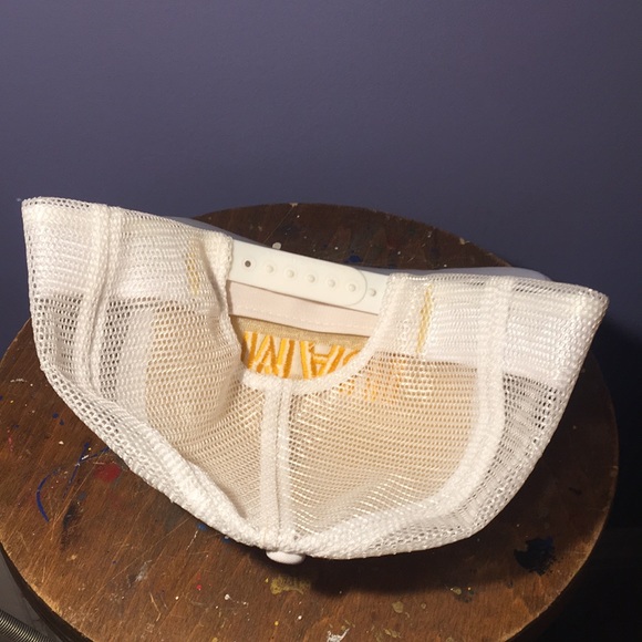 Maui white gold scrambled eggs puffy trucker hat mesh back 5 panel SnapBack cap - Picture 2 of 13